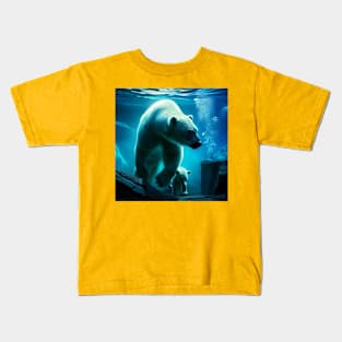 Polar Bear with cub Kids T-Shirt